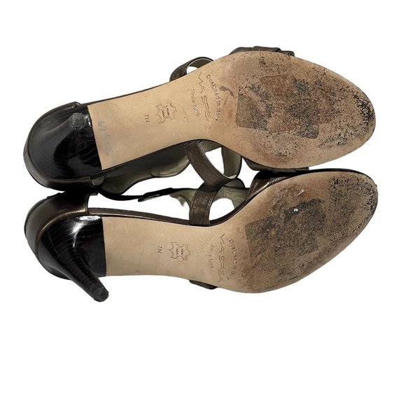 Via Spiga‎ Hilda Womens Italian Leather Sandals Size 7N Calf Bronze Brown - Picture 12 of 13